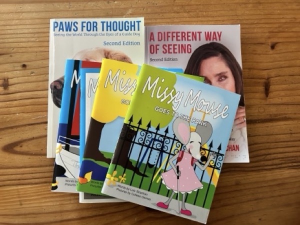 A selection of books on a table